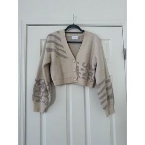 Lush Animal Print Cardigan small
